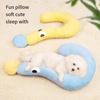 1 Pc Pet Little Pillow U-Shaped Neck Protector Deep Sleep for Puppy Kitten Pillow Dog Cat Headrest Sleeping Pillow Pet Supplies