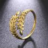My Shape Ear of Wheat Rings Stainless Steel Finger Ring for Women Girls Adjustable Ring Classic Jewelry Valentine's Day Gifts