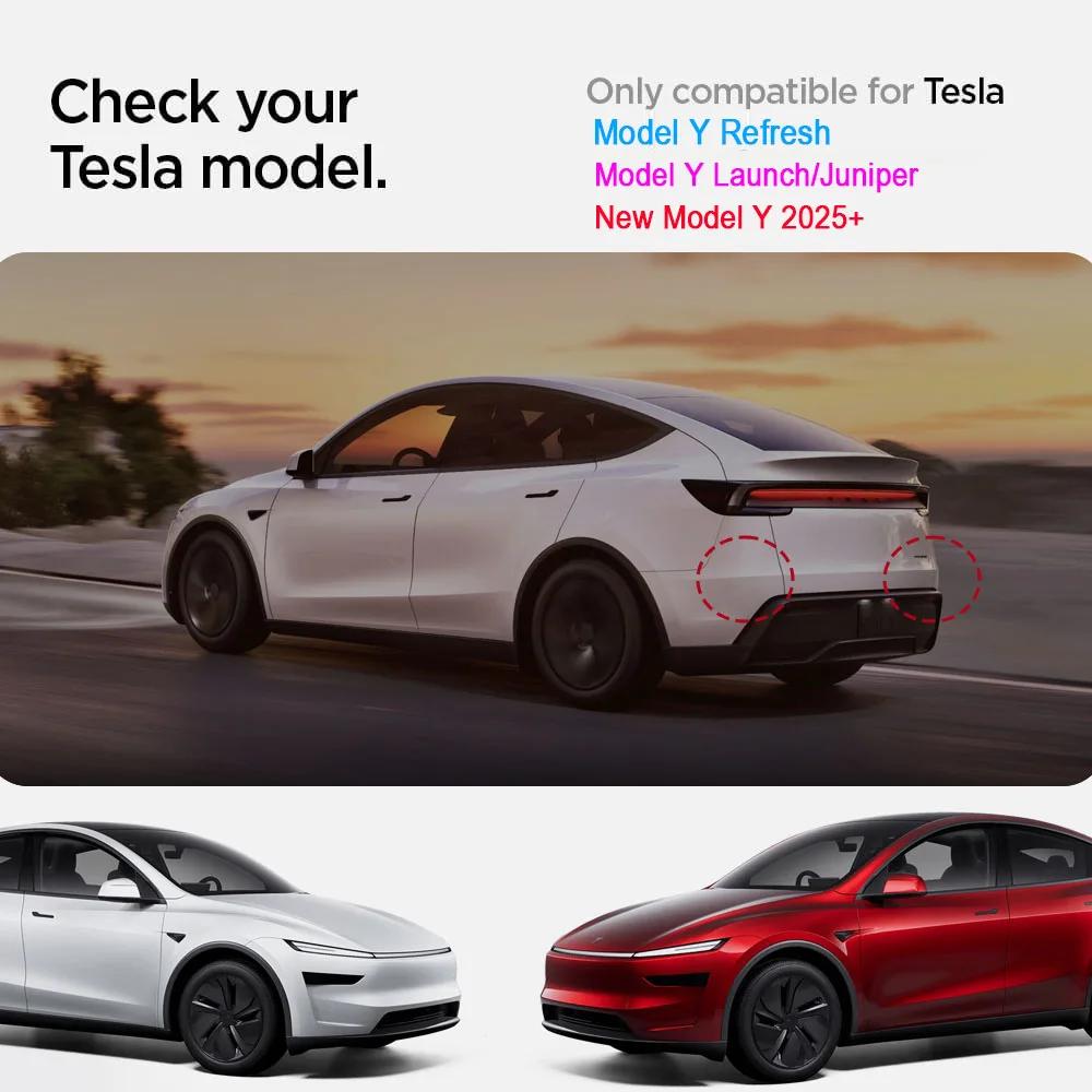 TESMAYX Car Trunk Side Left Right Tidying Packet Storage Box For Tesla Model Y Juniper 2025 Flocking TPE Mat Cover Organizer