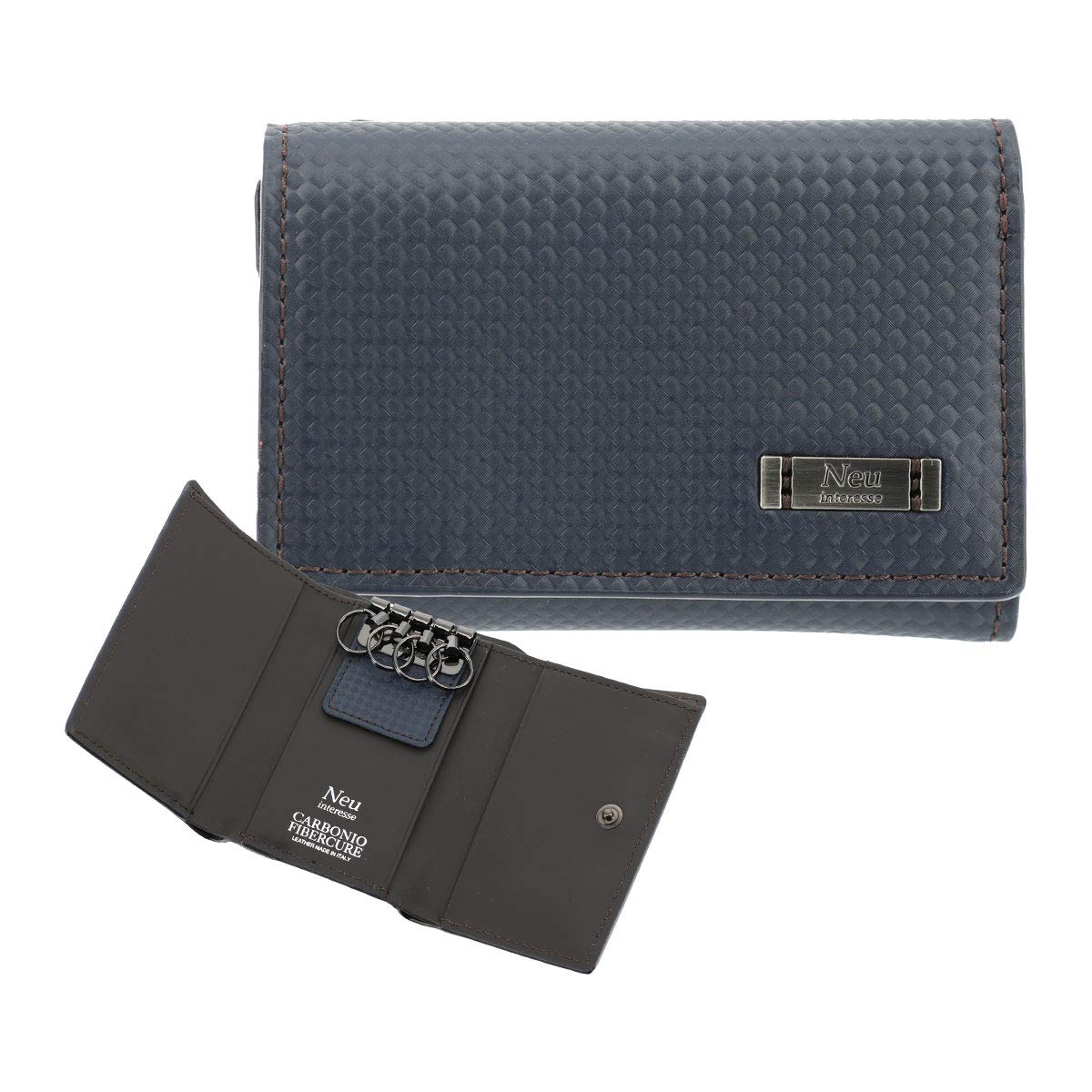 

Neu Interesse Key Case Nacht 3543 Neu interesse Genuine Leather Hybrid Leather Navy x Chocolate [Neu Interesse] Men s [05]