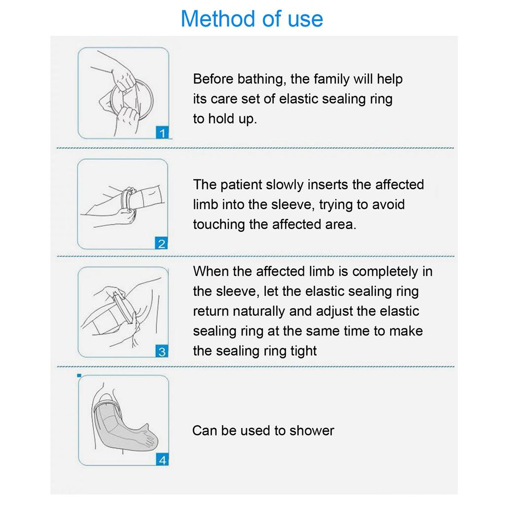 56cm Armgipsbezüge Erwachsene Wasserdichter Gipsschutz für Gebrochenen Arm Hand Handgelenk