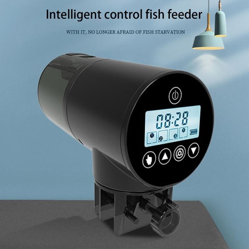 Programmable Aquariums Feeders Regulable Pellet Dispenser Charging Timers Large Capacity