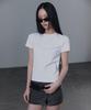 Geulouhaideu Hilden Cutout Studded Short Sleeve T-Shirt_Ivory