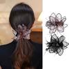 Sheer Tulle Tulle Claw Clip Spark Crystal Hair Jaw Clip Fashion Crystal Pendant Women