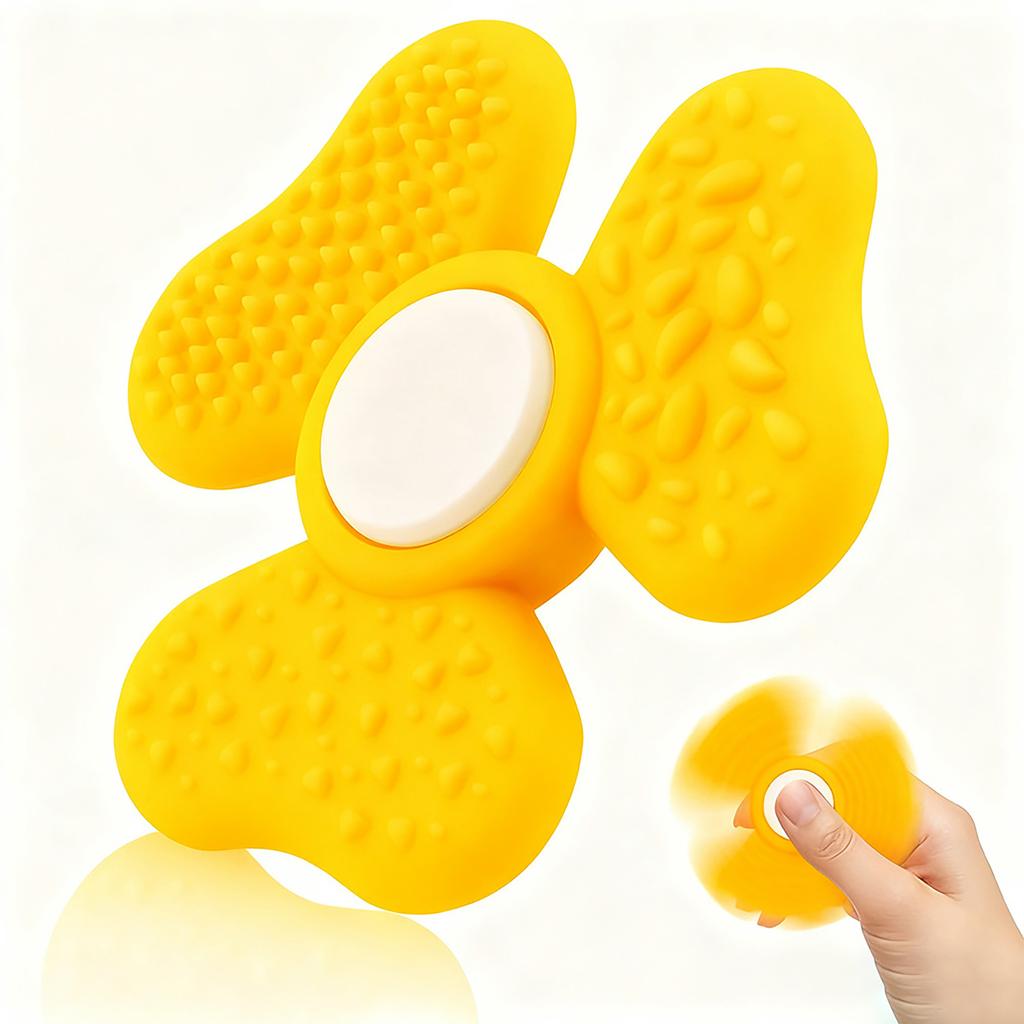 Sensory Spinner Gyroscope With Textured Grip, Office Anxiety Relief Desktop Toy, Portable Stress Reliever