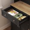173 cm Tall Kitchen Cupboard Pantry Storage Cabinet, Black