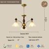 Mid-Century Cream Flower Chandelier with Solid Wood and French Retro Design