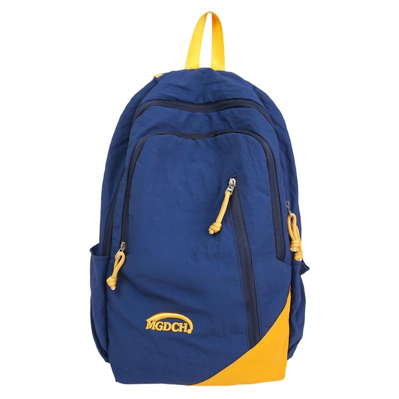 Color Block Schoolbag Women's Backpack Large Capacity Student Travel Backpack