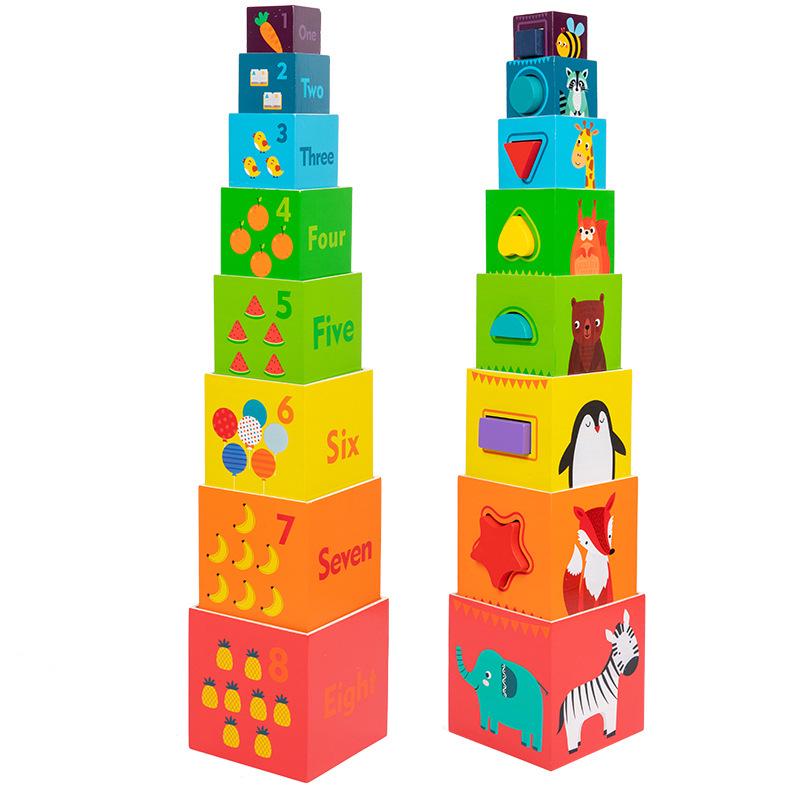 Cross-border Early Childhood Puzzle Set: Cartoon Numbers & Logic Stacking Toy