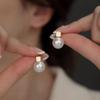 Geometric Square Pearl Stud Earrings for Women | Niche Design Luxury Earrings
