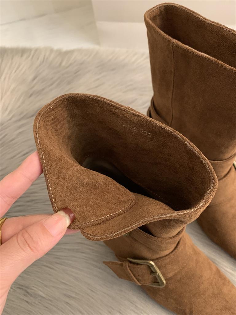 Módní kotníkové boty pro ženy Semišové špičaté módní boty Sexy luxusní dámské zimní boty 2025 Nový designérské šaty Zapatos Mujer Boty