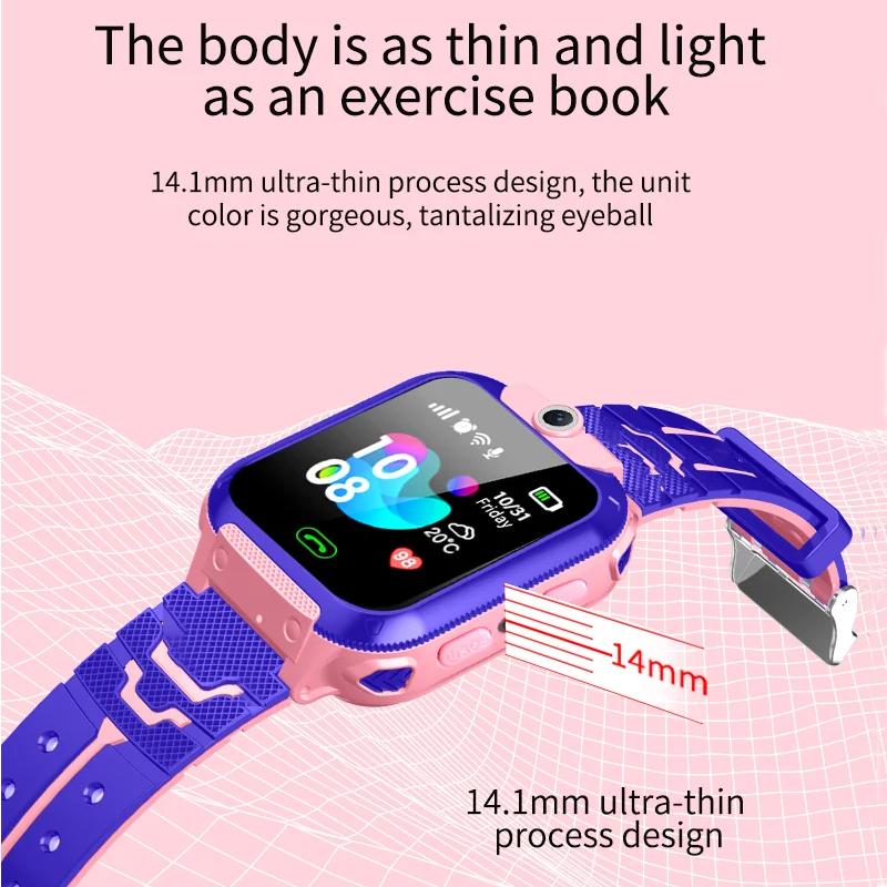 Q12B SIM Smart Watch Kids GPS WIFI Video Call SOS IP67 Waterproof Child Smartwatch Camera Monitor Tracker Location Phone Watches