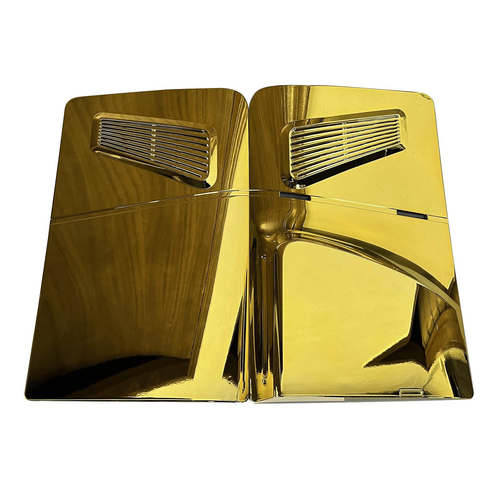 

Лицевые панели с вентиляционными отверстиями, защитная панель-жесткий корпус для игровой консоли PS5 Slim с дисководом, пылезащитная крышка золотой