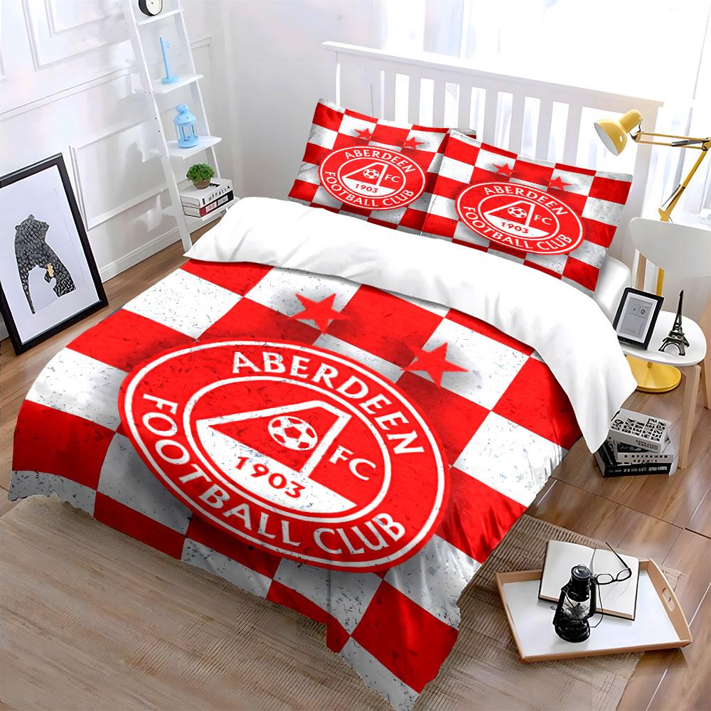 Set Biancheria da Letto Fantasia Aberdeen FC Set Copripiumino Copripiumino Federe (1 * Copripiumino 2 * Federe, senza piumino)