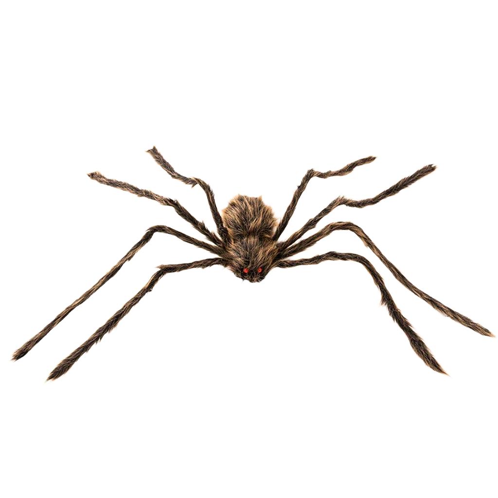 150cm Large Spider Prop for Halloween Decoration Realistic Furry Spider Model with Long Legs for Indoor Outdoor Party Atmosphere