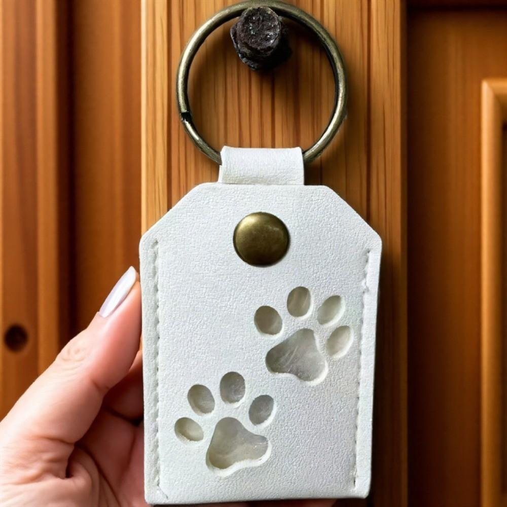 Puppy Pet Hair Storage Bag Cat Dog Claw Dogs Paw Pendant Cute Pet Hair Keychain  Unisex