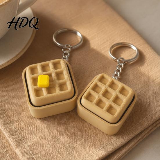 Desktop Decorative Ornament Keychain Pendant Mechanical Balance Figurine 3D Printed Modern Artistic Modeling Piece Stress Relief Fidget Toy Waffles