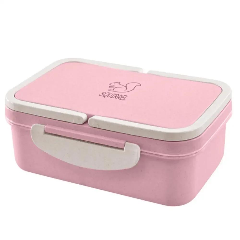 New Picnic, Camping, Student Lunch and Dinner Food Storage Container - Portable Wheat Straw Bento Lunch Boxes for Microwave