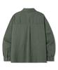 TRILLION Wrinkle Sheer Oversized Roll-Up Long Sleeve Shirt_Khaki