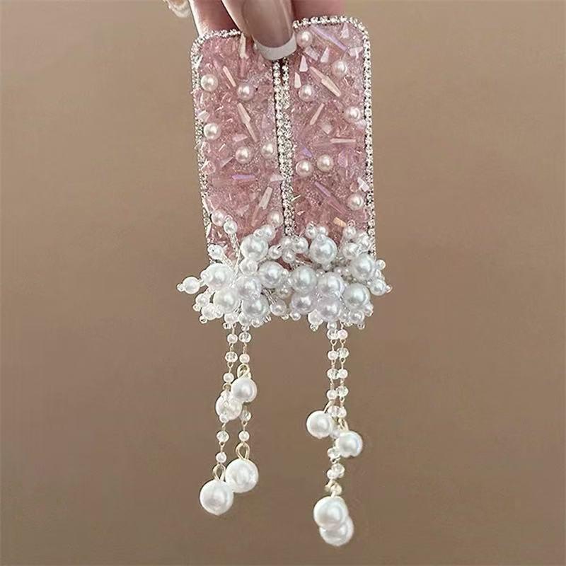 Barrette à cheveux à pampille papillon violet classique Élégant bandeau de cheveux de style ethnique Coiffe Rétro Style chinois Pince latérale Fête