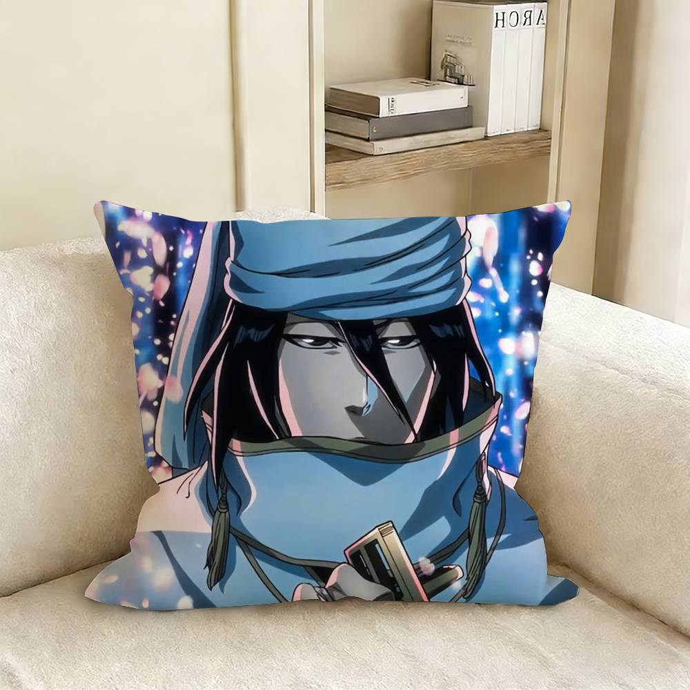 BBleach Anime KKuchiki Byakuya Various Sizes Square Pillow Case For Car Home Bedchamber Decor