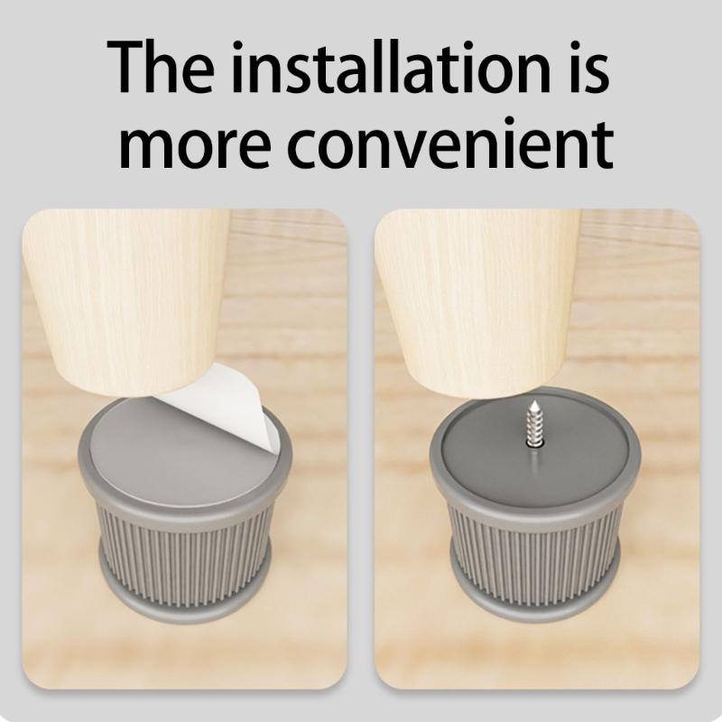 Without Drill Risers Providing Adjustable Height and Stability Support for Furniture Leveling In Cabinets and Wardrobes
