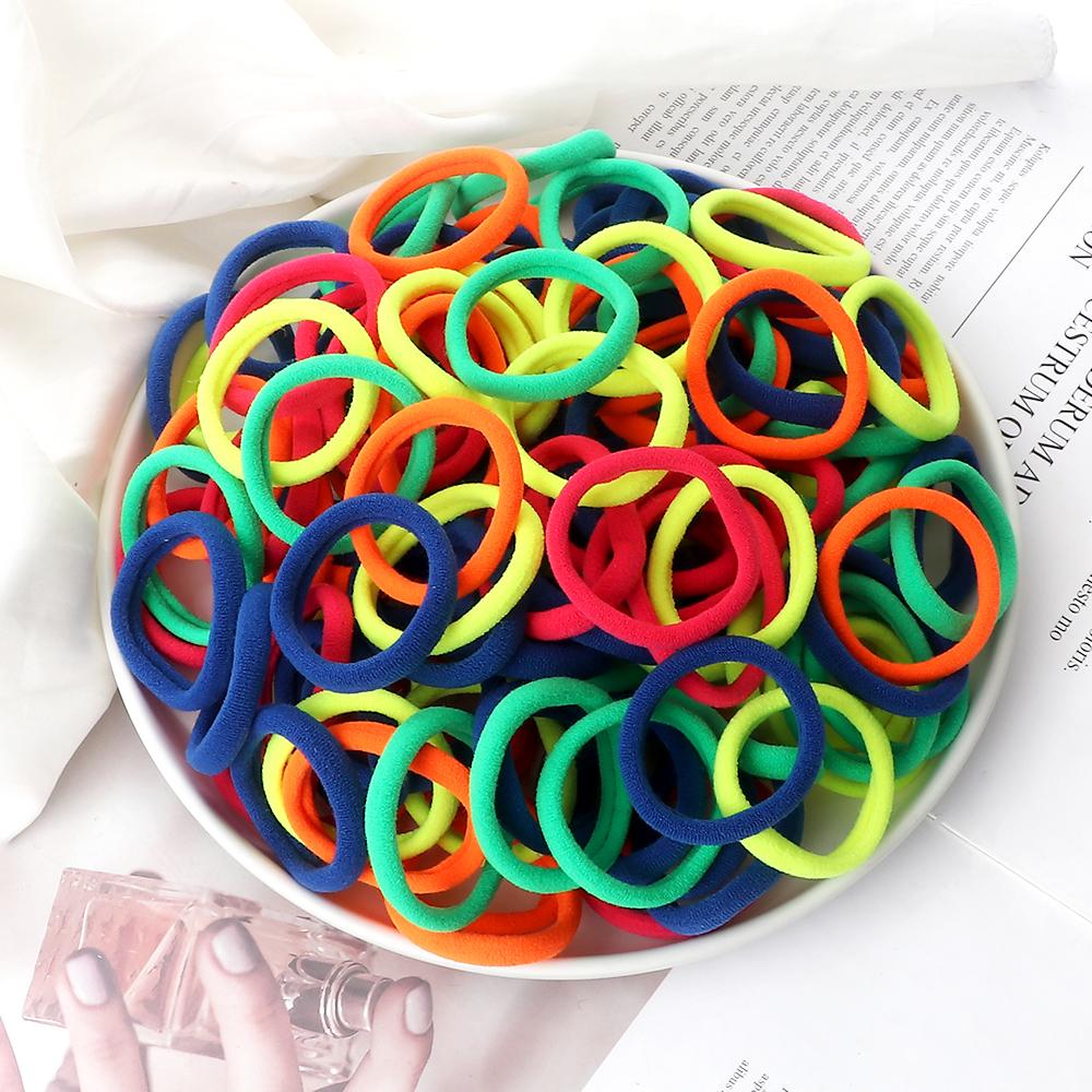 51 Colors Basic Elastic Hair Band for Girls 20/30/50PCS 4cm Simple Solid Color Headband Women Hair Accessories Scrunchies Holder