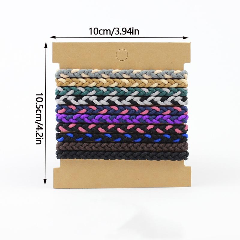 10pcs Boho Hair Ties Bracelets No-Damage Hair Elastics Band Ponytail Holders for Girls Women Man Thick/Thin Accessories Gift