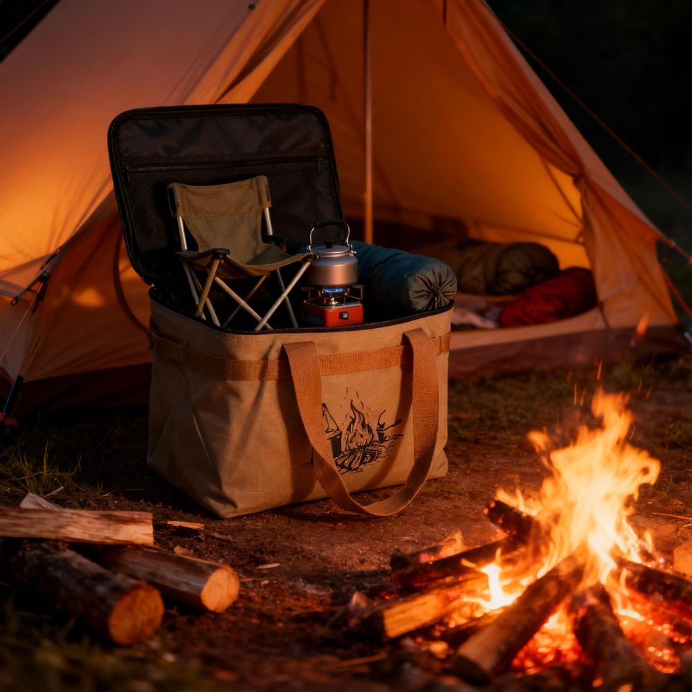 Waterproof Camping Storage Bag 600D Oxford Fabric Picnic Organizer Bag Cookware Organizer Bag BBQ