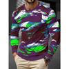 Herbst und Winter Herren 3D-Druck Rundhals Langarm T-Shirt