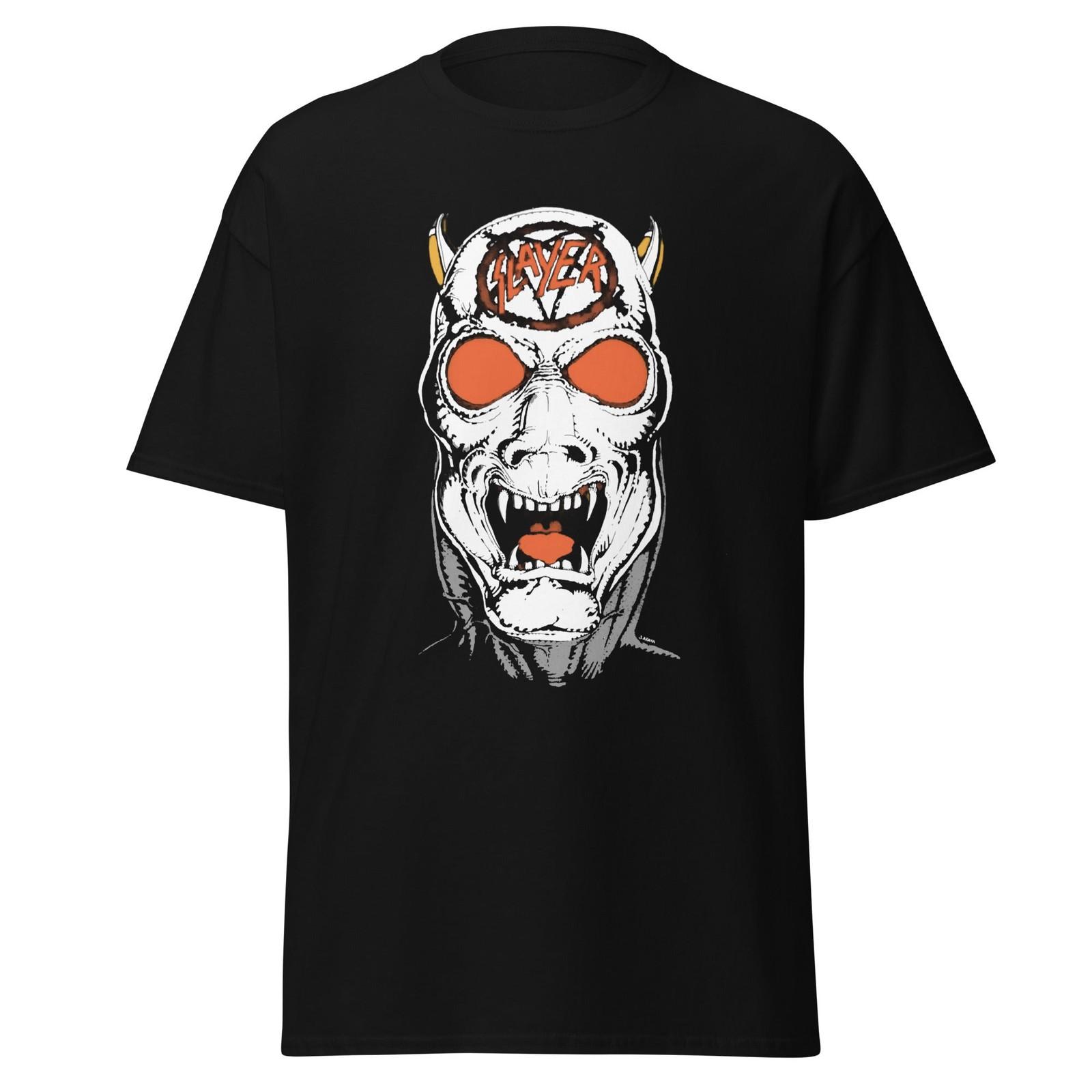 Stakes Slayer Reign In Blood 86-87 Tour Vintage Jumbo Print T-Shirt T-Shirt Bl L
