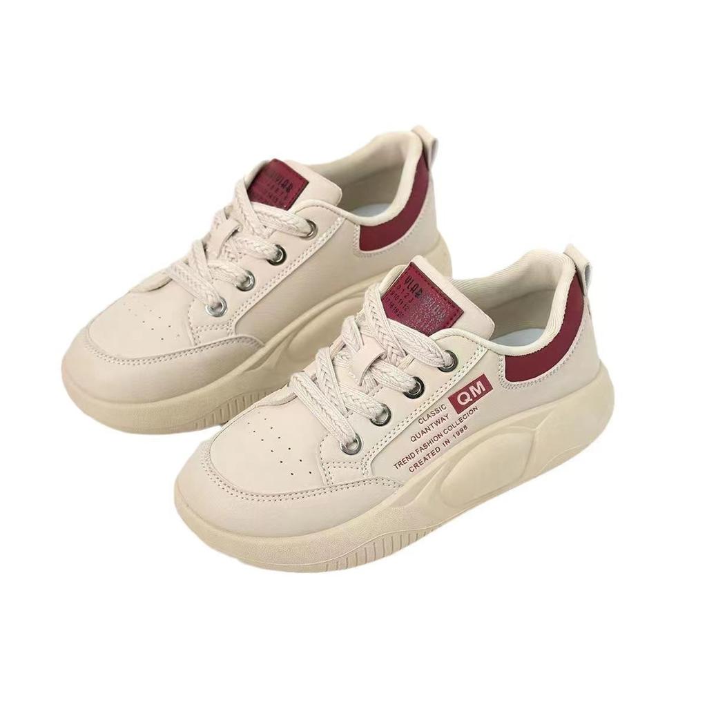 White Shoes Spring and Summer Thick Sole Lightweight Breathable Trendy Shoes Women's Casual Fashion High Comfortable Board Shoes Women's