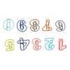 100Pcs Cute Paper Clips Numbers Style Rich Colors Anti Slip Strong Clamping Fancy Paperclips for Wor