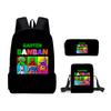 Classic Funny Garten of Banban 3D Print 3pcs/Set pupil School Bags Laptop Daypack Backpack Inclined shoulder bag Pencil Case