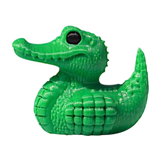 3D Printed Duck Figurine Funny Tiger/Crocodile/Shark Duck Statue Collectible Duck Ornament for Bathroom Home
