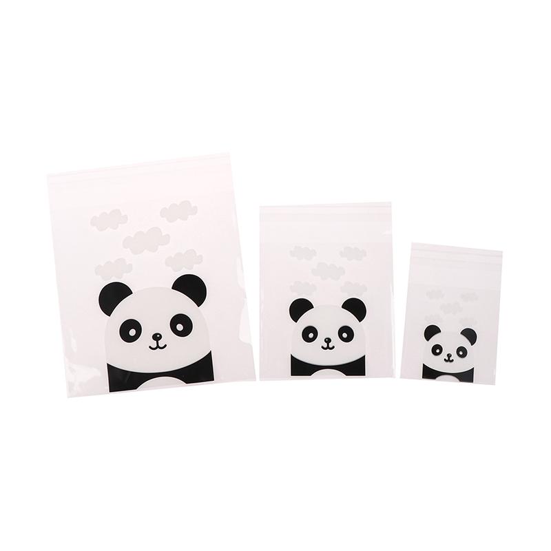 100Pcs/Pack Panda Decoration Self-Adhesive Cookies Bag Wedding Candy Bags