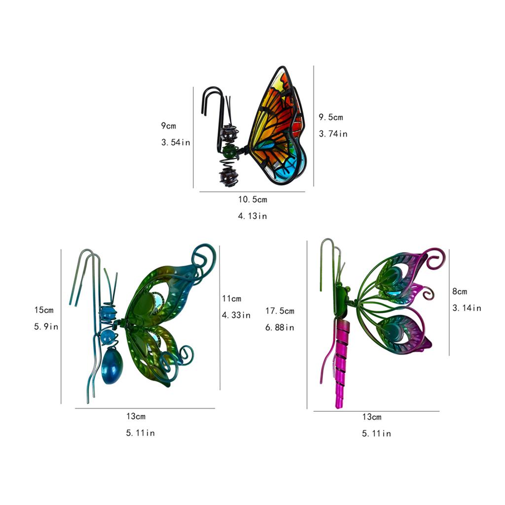 Metall Schmetterling Außendeko 3D Metall Bunte Hängende Schmetterlinge für Außen Innen Garten Hof Zaun Dekorationen