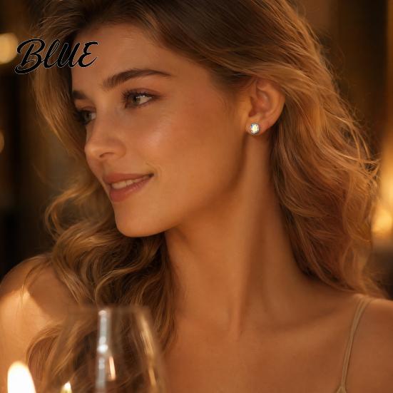 Daily Wear Earrings 1 Pair Stud Earrings Four-Claw Cubic Zirconia