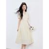 Elegant V-Neck Midi A-Line Dress
