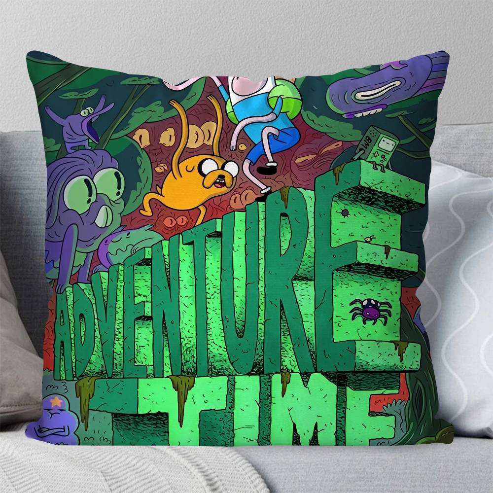 Мультяшная Подушка Чехол для Подушки Приключения Время Классический Фильм Квадратная Подушка Спальня Диван Подушка для Отдыха и Комфорта Гостиная Домашний Декор 16x16Inch
