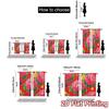 2D FLAT PRINTING 2pcs Curtains (Without Rod) Floral Red Celebration Design Modern Fashionable Curtainments During the April