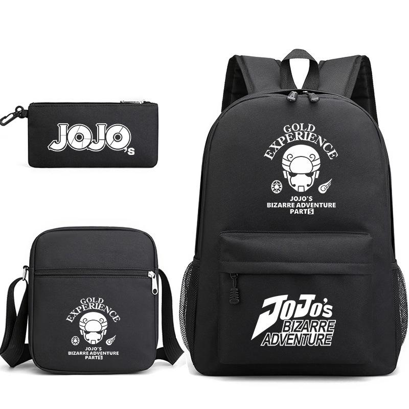 Anime Oo'S Wonderful Adventure Peripheral Schoolbag Pencil Bag + Diagonal Hanging Bag + Backpack Three-Piece Set