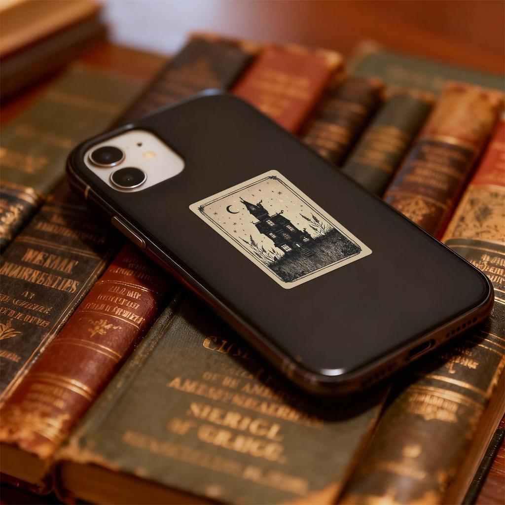 50PCS Waterproof Gothic Tarot Card Stickers for Luggage, Scooters, Notebooks, Journals