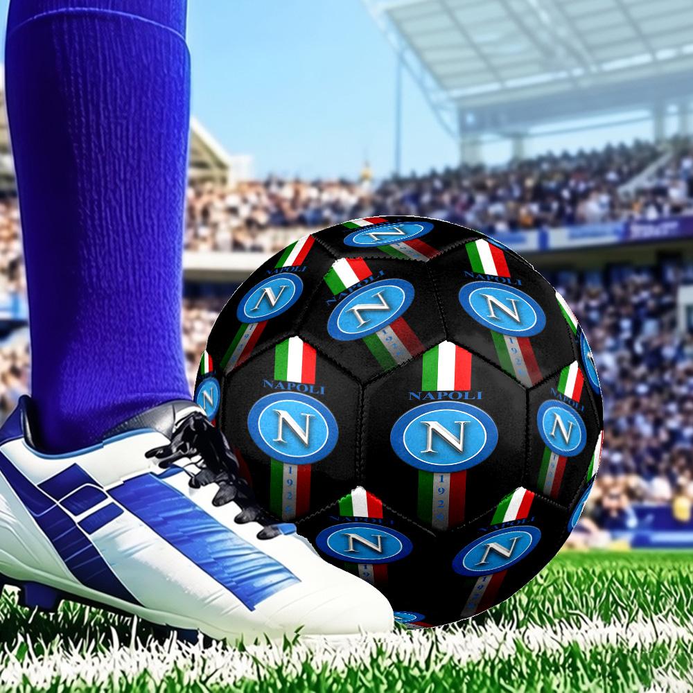 Napoli Blue Energy Symbol Size 5 Soccer Ball, Suitable for Training and Matches, High-Elasticity, Wear-Resistant Material Gift for Fan