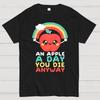 An Apple A Day Cotton Summer Casual Cool Loose T-Shirt