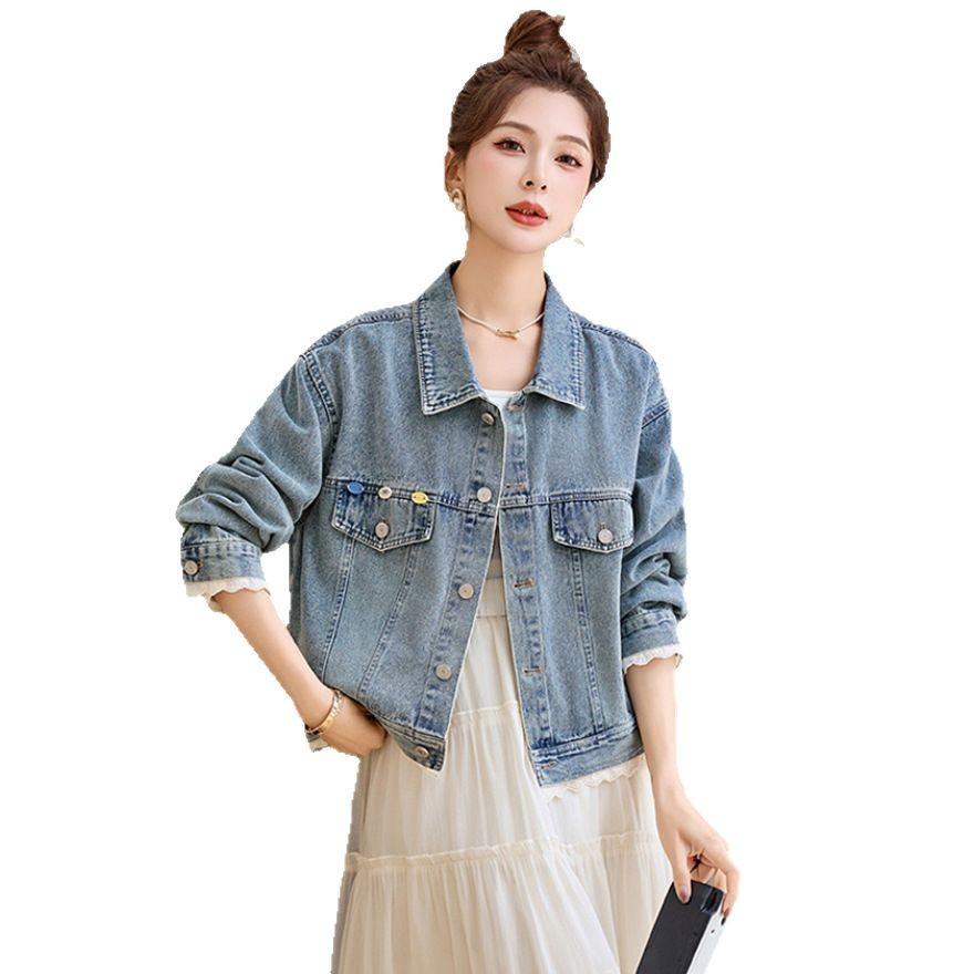 Denim Jacket Women's Spring and Autumn New Casual Versatile Short Spring Design Jacket