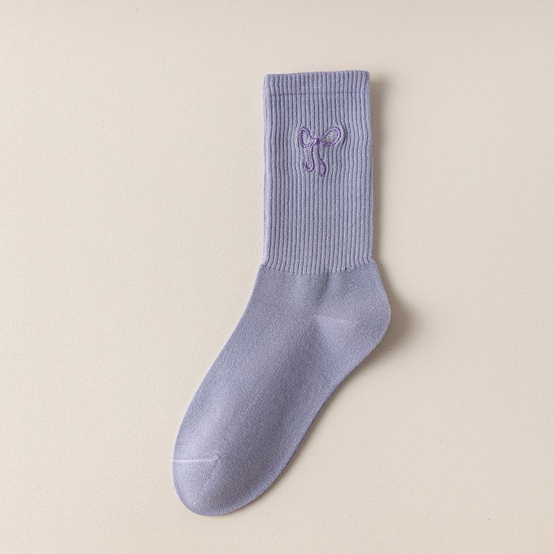 Female Spring and Autumn Trend Sweet All Build In The Tube Pile Pile Cotton Socks