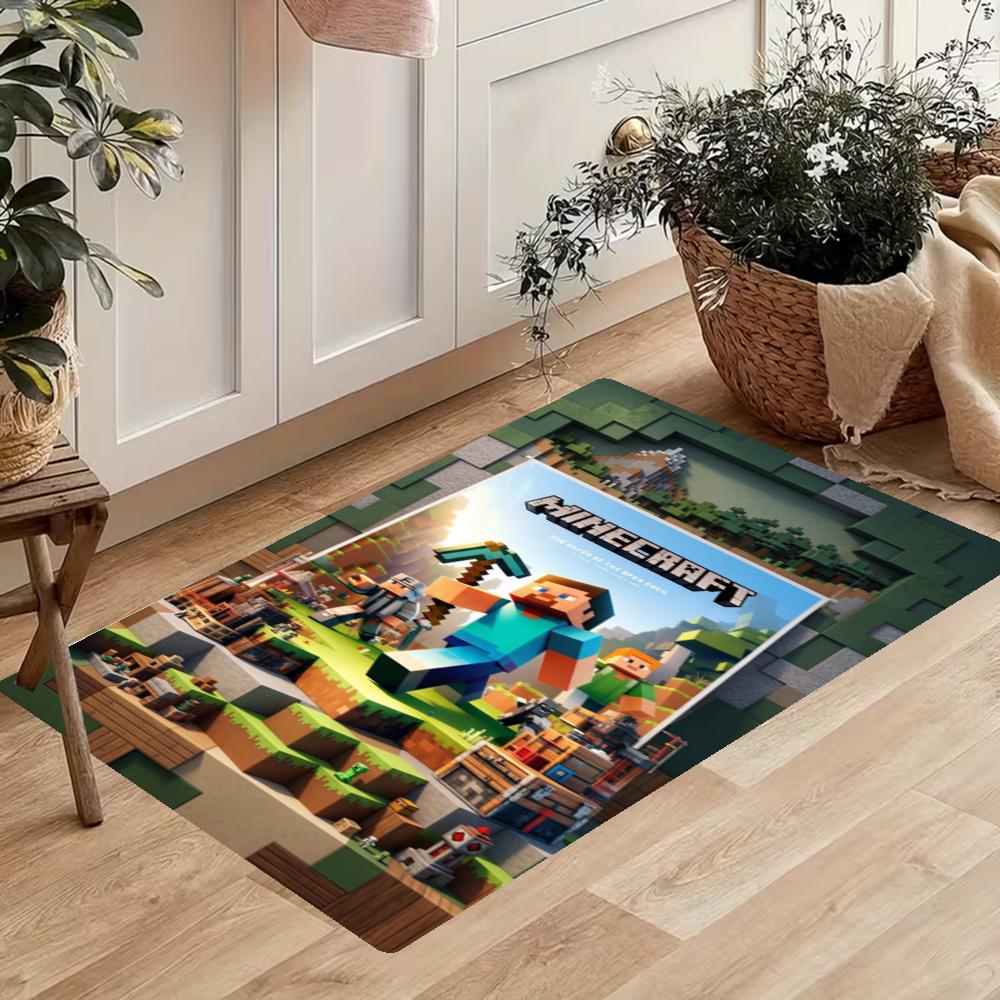 Minecraft Kitchen Floor Mat Nonslip Washable Soft Carpet Doormat Suitable For Bedroom Living Room Kitchen And Bathroom Home Decor