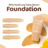 Mamaearth Glow Serum Foundation mit Vitamin C für 12 Stunden taufrische Haut, flüssiges Make-up mit natürlicher Deckkraft, 18 ml Tube ((Crème Glow))