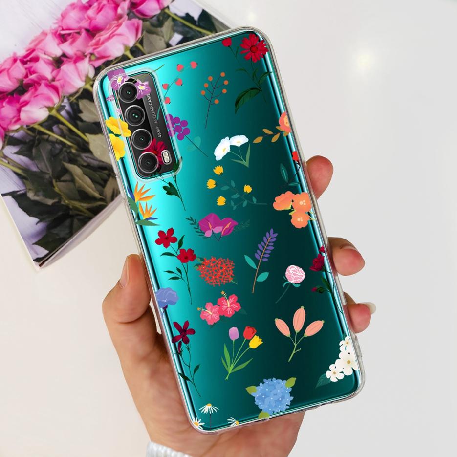 For Huawei P Smart 2021 Case PPA-LX1 PPA-LX2 New Fashion Painted Cover Soft TPU Phone Case For Huawei Y7a Psmart 2021 Coque Capa